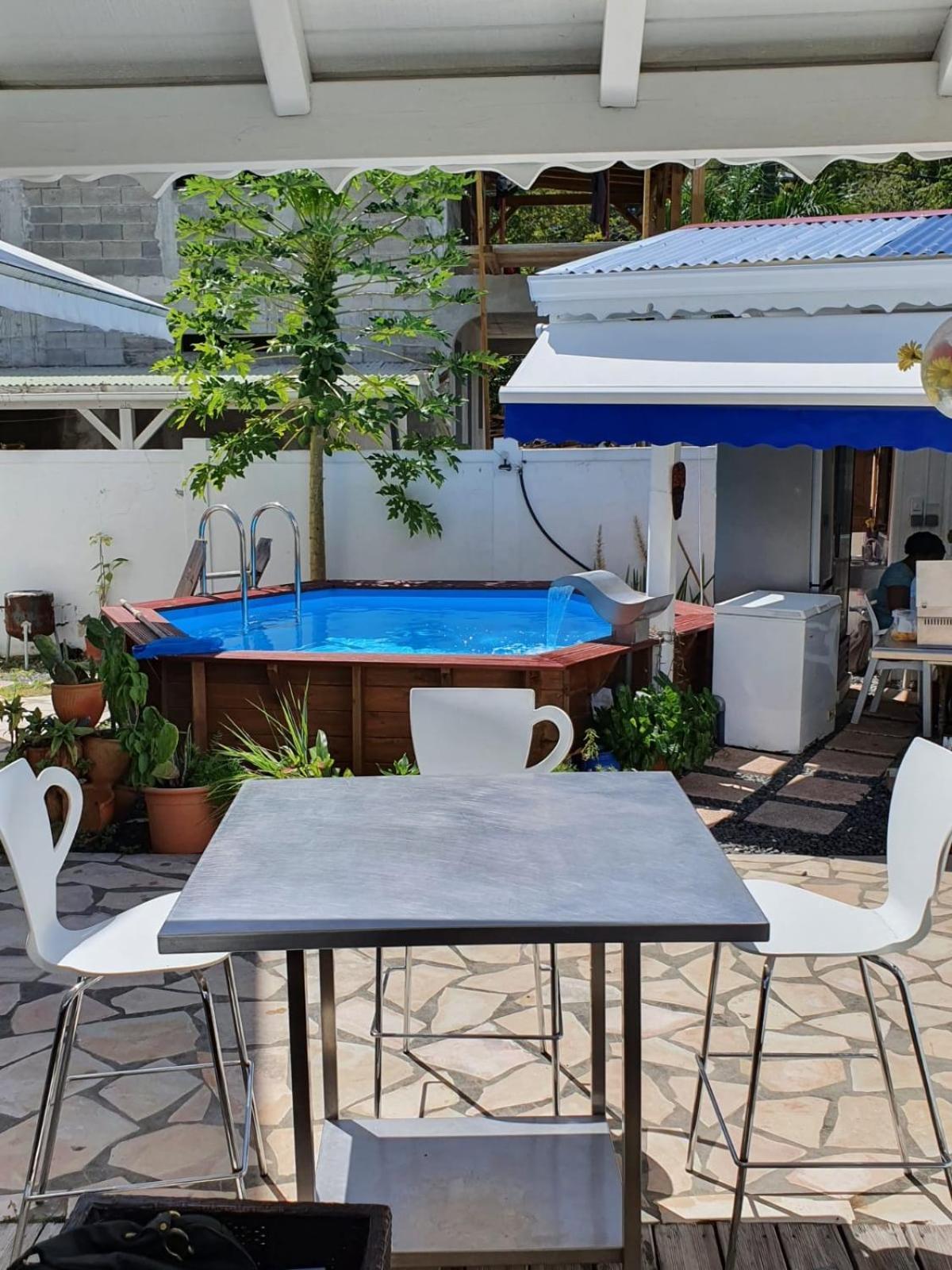 Le Sable Bleu - Evasion Tropicale A Sainte-Anne - Plage 5Min - Piscine - Parking - Logement Climatise - Vue Sur Les Palmiers - Parfait Pour Sejours En Famille Ou Entre Amis Exterior foto