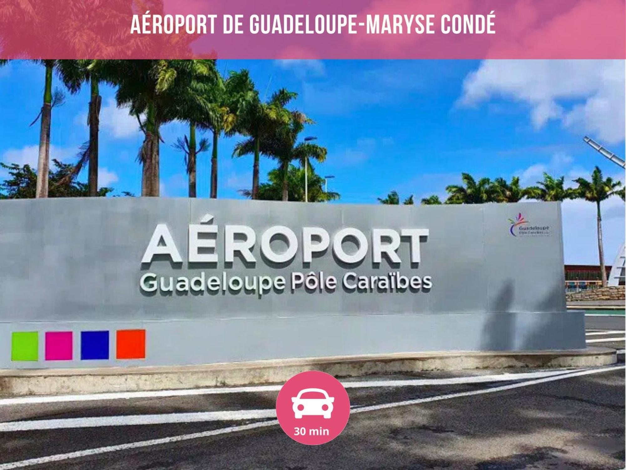 Le Sable Bleu - Evasion Tropicale A Sainte-Anne - Plage 5Min - Piscine - Parking - Logement Climatise - Vue Sur Les Palmiers - Parfait Pour Sejours En Famille Ou Entre Amis Exterior foto